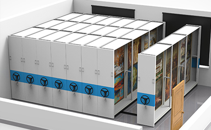 挂画油画密集架